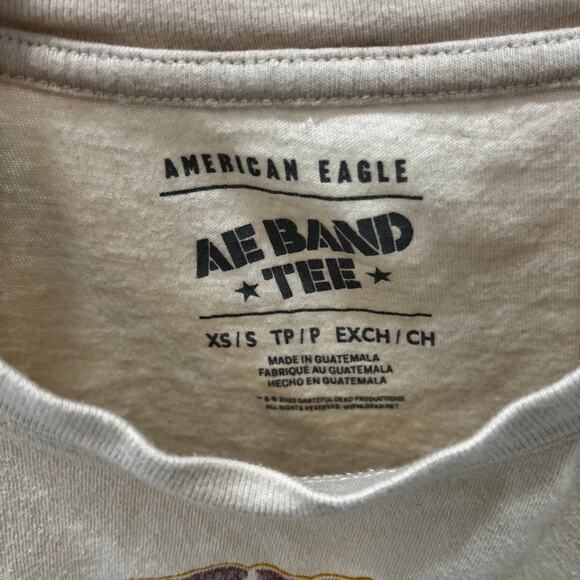 American Eagle AE Band Tees Adult XS/S Grateful Dead Cream Graphic T-shirt - Picture 4 of 4